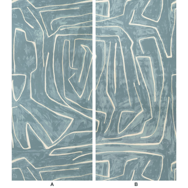 LEE JOFA MODERN KELLY WEARSTLER WALLPAPERS V GRAFFITO - DEEP SKY GWP-3501.15.0