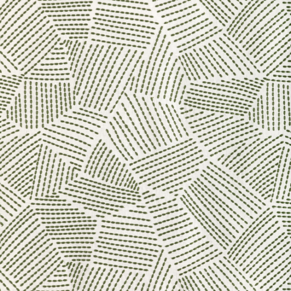 LEE JOFA MODERN RHAPSODY CHORD EMBROIDERY - LEAF upholstery fabric swatch for sample-first furniture planning