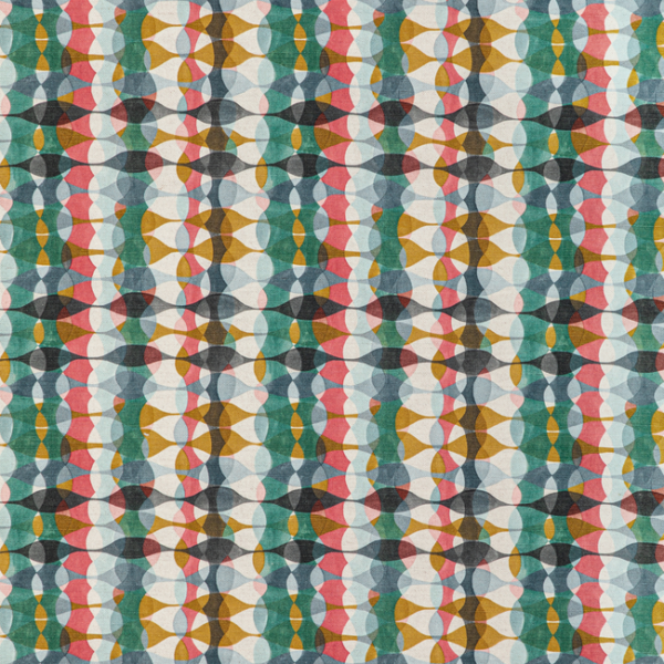 LEE JOFA MODERN RHAPSODY OVERTONE PRINT - MULTI upholstery fabric swatch for sample-first furniture planning
