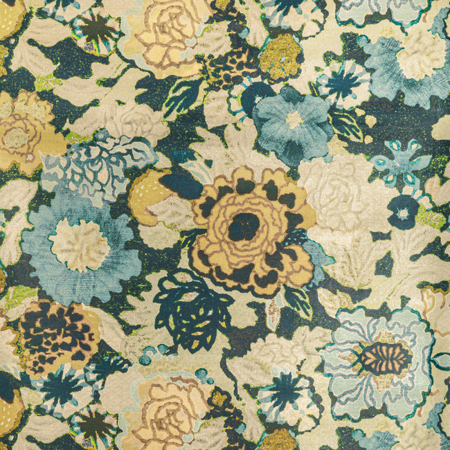 LEE JOFA MODERN RHAPSODY WALLPAPER ARIOSO PAPER - MARINE/CITRON GWP-3729.450.0