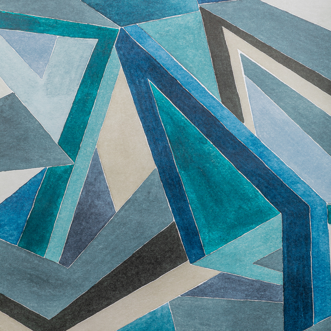LEE JOFA MODERN RHAPSODY WALLPAPER ROULADE PAPER - NAVY/TEAL GWP-3727.355.0