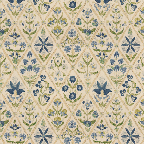 LEE JOFA OSCAR DE LA RENTA I SUSANI TRELLIS - BLUE/GREEN 2010120.53.0