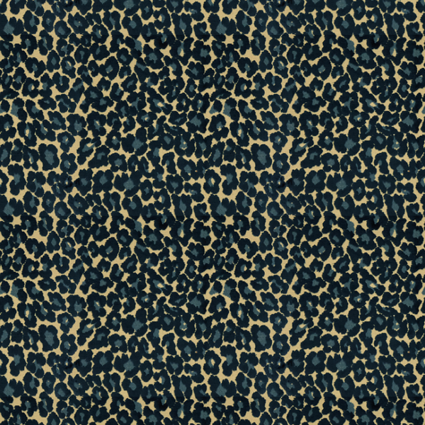 LEE JOFA OSCAR DE LA RENTA II LE LEOPARD - SAPPHIRE upholstery fabric swatch for sample-first furniture planning