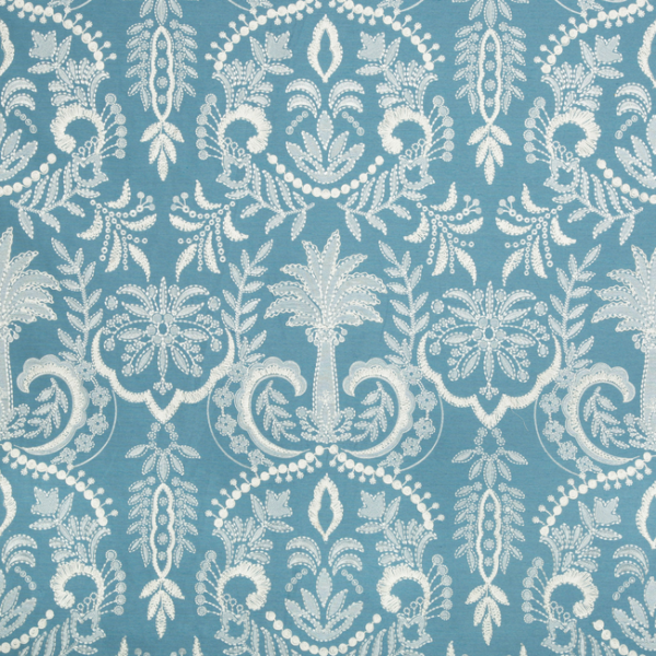 LEE JOFA OSCAR DE LA RENTA III GOLCONDA - BLUE upholstery fabric swatch for sample-first furniture planning
