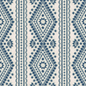 Oscar De La Renta Iii Lucknow - Blue upholstery fabric swatch