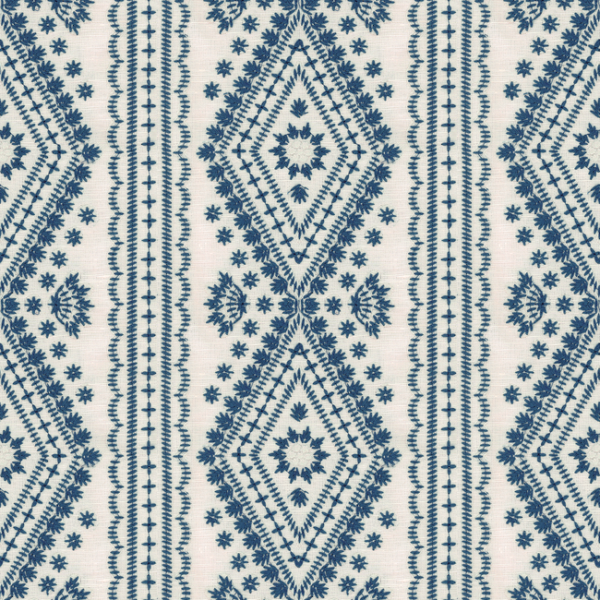 LEE JOFA OSCAR DE LA RENTA III LUCKNOW - BLUE upholstery fabric swatch for sample-first furniture planning