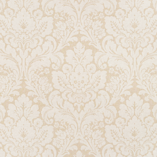 LEE JOFA OSCAR DE LA RENTA IV ACANTHUS DAMASK - PEARL upholstery fabric swatch for sample-first furniture planning