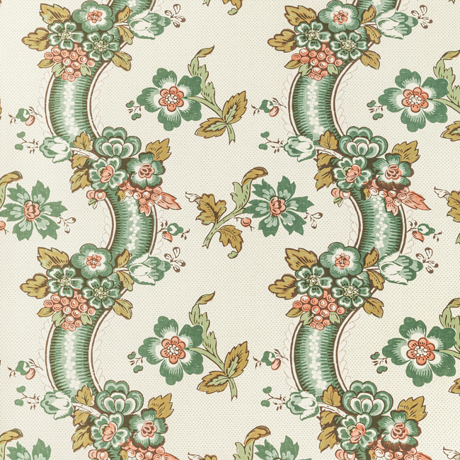 LEE JOFA OSCAR DE LA RENTA IV BENDAY PAPER - GREEN/ROSE P2020111.317.0