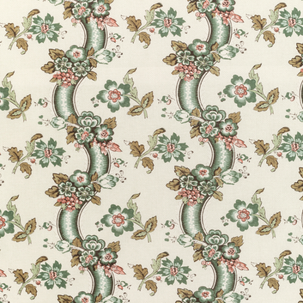 LEE JOFA OSCAR DE LA RENTA IV BENDAY PRINT - GREEN/ROSE 2020217.317.0