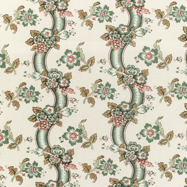 LEE JOFA OSCAR DE LA RENTA IV BENDAY PRINT - GREEN/ROSE 2020217.317.0