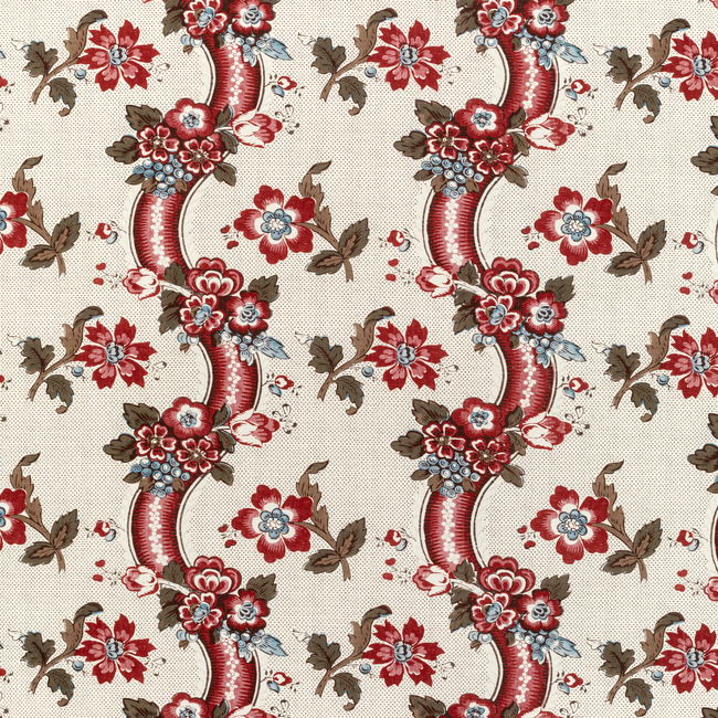LEE JOFA OSCAR DE LA RENTA IV BENDAY PRINT - RED/BLUE 2020217.195.0
