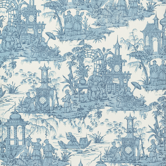 LEE JOFA OSCAR DE LA RENTA IV PAGODA TOILE PAPER - BLUE P2020110.535.0