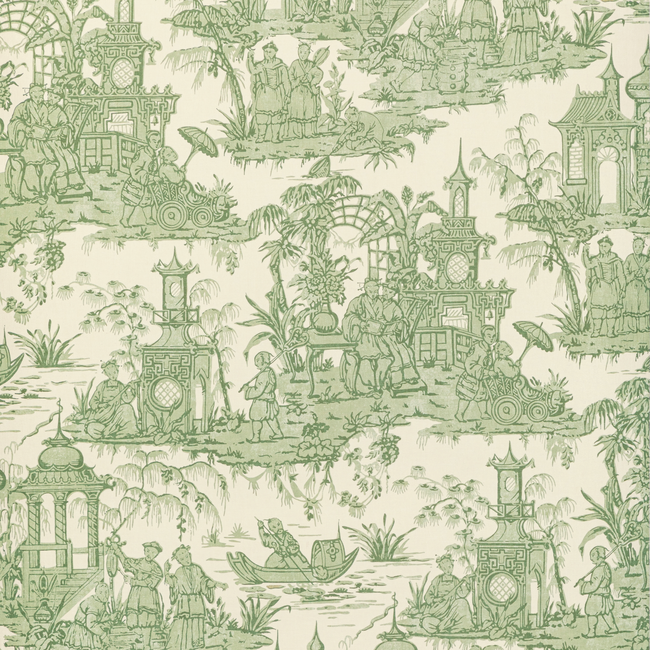 LEE JOFA OSCAR DE LA RENTA IV PAGODA TOILE PAPER - GREEN P2020110.316.0