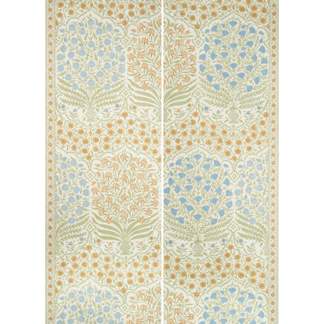 LEE JOFA OSCAR DE LA RENTA WALLPAPER SAMEERA PAPER - SAPPHIRE/GOLD P2017100.540.0