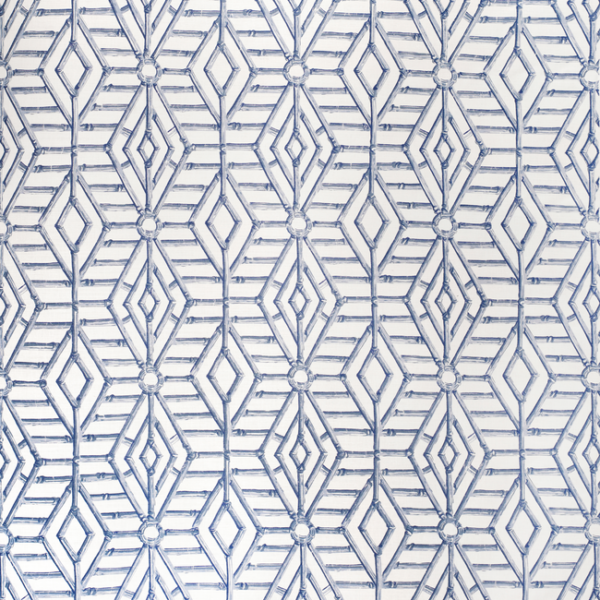 LEE JOFA PAOLO MOSCHINO PAOLO MOSCHINO FABRICS BAMBOO CANE - BLUE upholstery fabric swatch for sample-first furniture planning