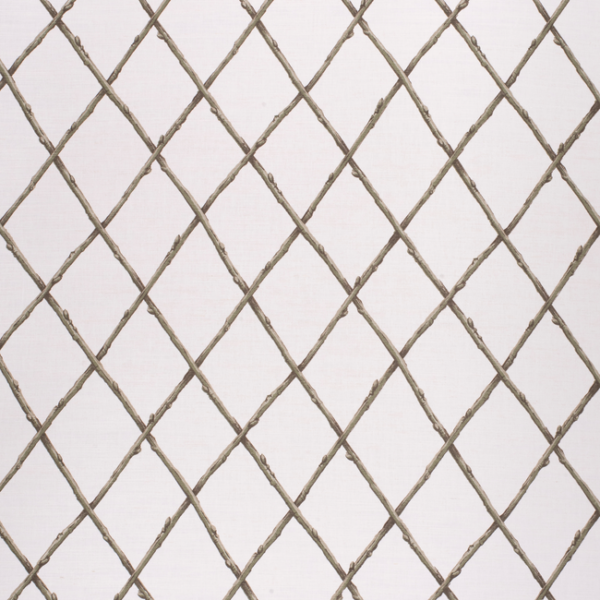 LEE JOFA PAOLO MOSCHINO PAOLO MOSCHINO FABRICS BARE TWIG TRELLIS - GREEN upholstery fabric swatch for sample-first furniture planning