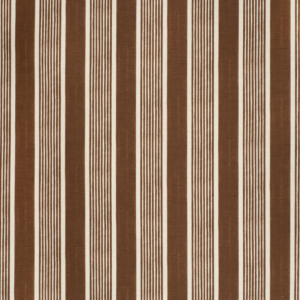 Paolo Moschino Paolo Moschino Fabrics Elba Stripe - Brown upholstery fabric swatch