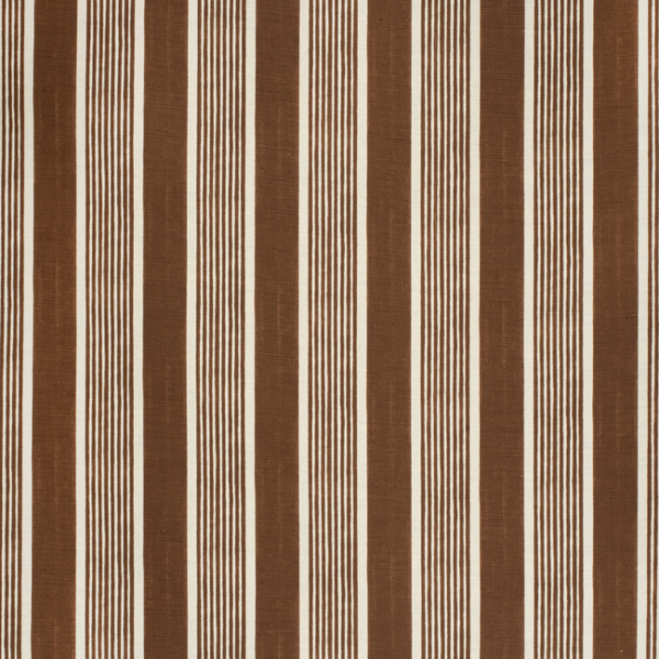 LEE JOFA PAOLO MOSCHINO PAOLO MOSCHINO FABRICS ELBA STRIPE - BROWN upholstery fabric swatch for sample-first furniture planning