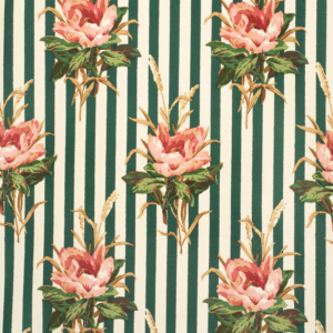 Paolo Moschino Paolo Moschino Fabrics Melba Flower Stripe - Pink upholstery fabric swatch