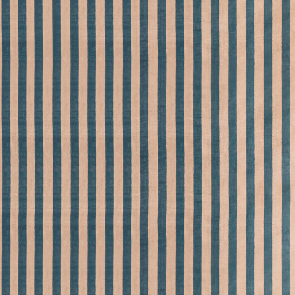 LEE JOFA PAOLO MOSCHINO PAOLO MOSCHINO FABRICS MELBA STRIPE - TEAL upholstery fabric swatch for sample-first furniture planning