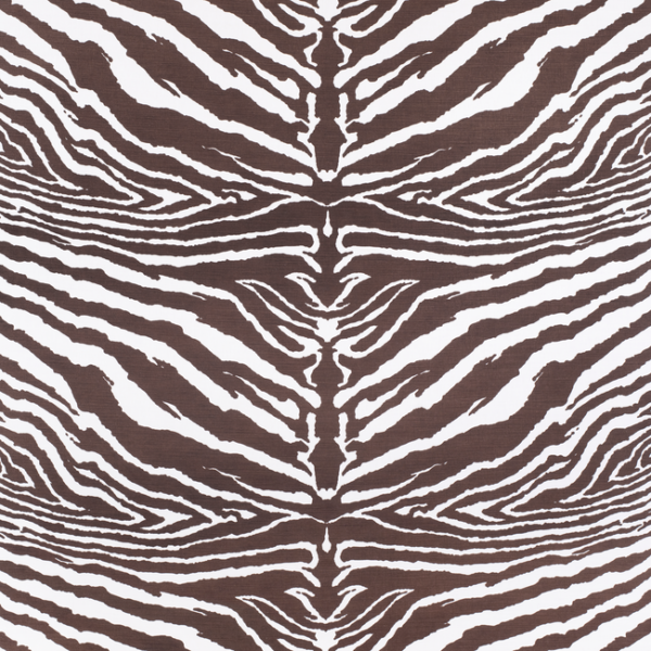 LEE JOFA PAOLO MOSCHINO PAOLO MOSCHINO FABRICS ZEBRA - BROWN upholstery fabric swatch for sample-first furniture planning