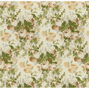 Parish-hadley Maisie Linen - Tan/leaf upholstery fabric swatch