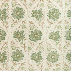 Sarah Bartholomew Calico Vine - Greenery upholstery fabric swatch