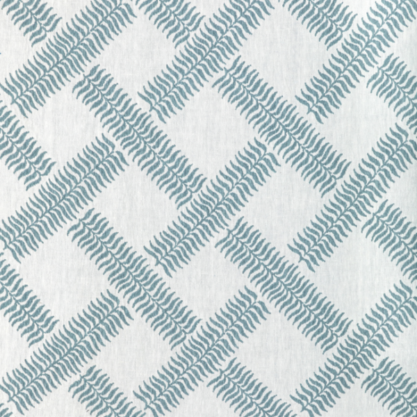 LEE JOFA SARAH BARTHOLOMEW GARDEN TRELLIS WEAVE - SKY upholstery fabric swatch for sample-first furniture planning
