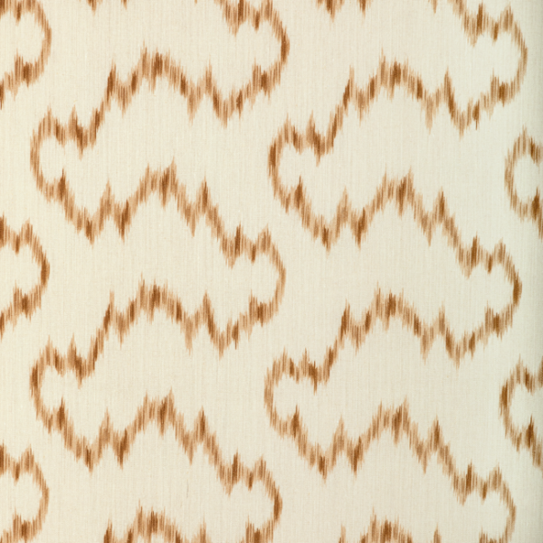 LEE JOFA SARAH BARTHOLOMEW MALLORCAN IKAT - CAMEL upholstery fabric swatch for sample-first furniture planning