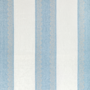 Summerland Banner Sheer - Denim upholstery fabric swatch