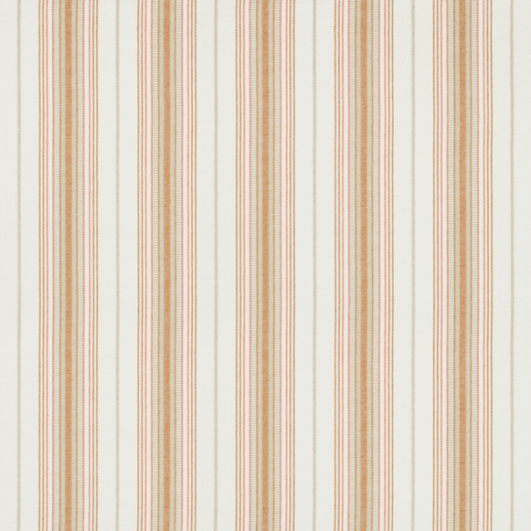 LEE JOFA SUZANNE KASLER INTERIORS THE RIVIERA COLLECTION CASSIS STRIPE - TANGERINE upholstery fabric swatch for sample-first furniture planning