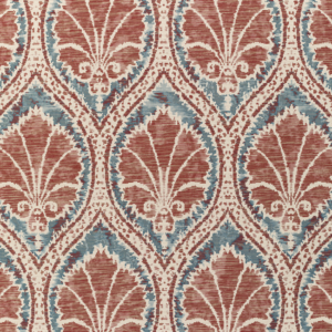 Triana Weaves Seville Weave - Denim/brick upholstery fabric swatch
