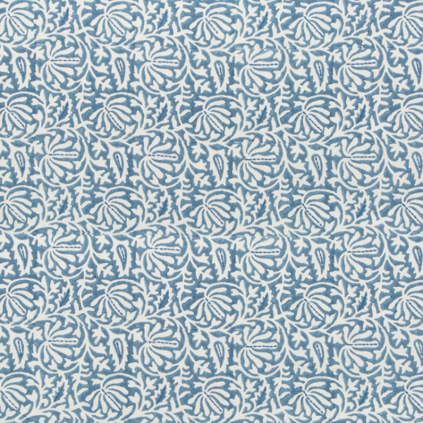 LEE JOFA WESTPORT LAINE PRINT - BLUEBELL upholstery fabric swatch for sample-first furniture planning