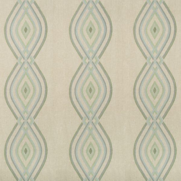LEE JOFA WESTPORT ORA EMBROIDERY - MIST upholstery fabric swatch for sample-first furniture planning