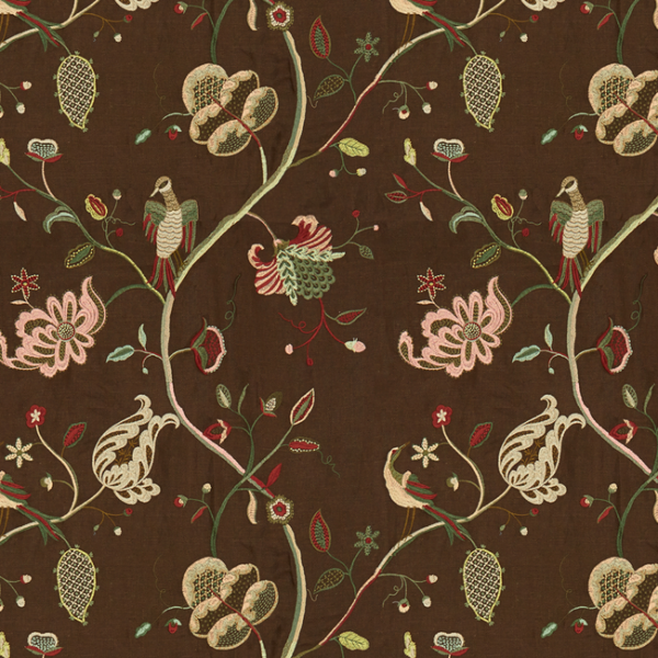 Lee Jofa Designer Oscar De La Renta MARGOT - SABLE upholstery fabric swatch for sample-first furniture planning
