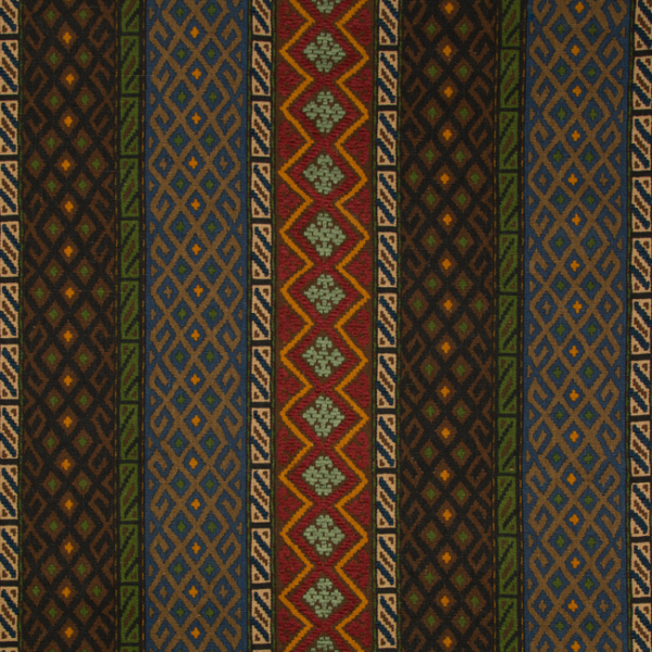 Lee Jofa MERKATO STRIPE - BLUE/MULTI upholstery fabric swatch for sample-first furniture planning