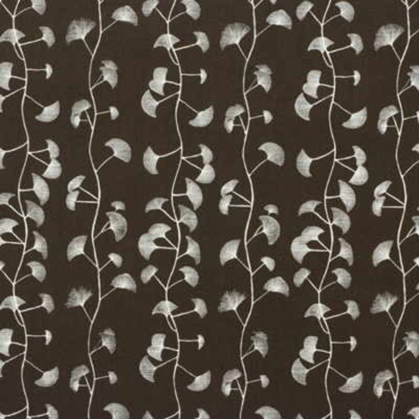 Lee Jofa Modern Designer Allegra Hicks FANS - CHOCO/CREAM upholstery fabric swatch for sample-first furniture planning