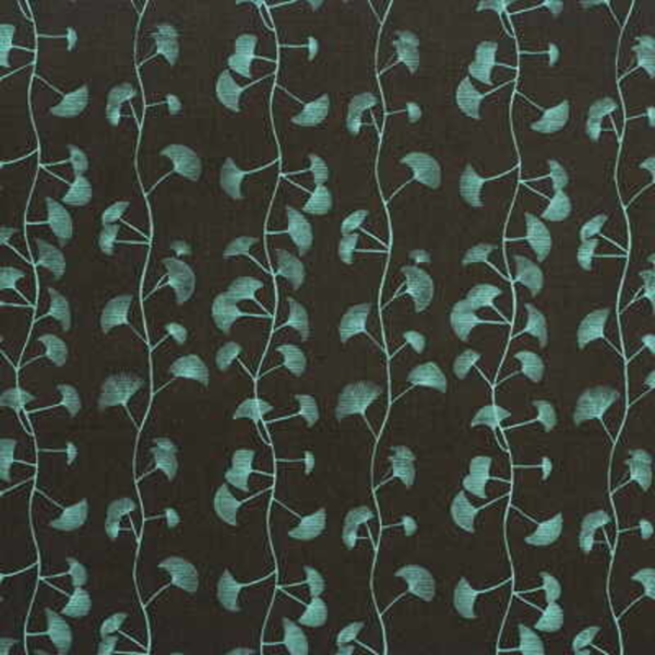 Lee Jofa Modern Designer Allegra Hicks FANS - CHOCO/POOL upholstery fabric swatch for sample-first furniture planning