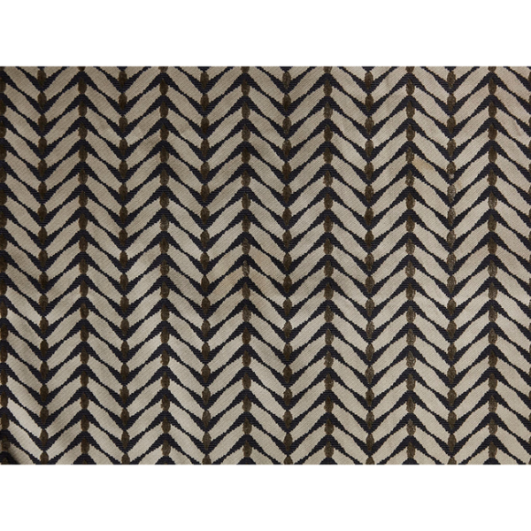 Lee Jofa Modern Designer Allegra Hicks ZEBRANO - BEIGE/MIDNIGHT upholstery fabric swatch for sample-first furniture planning