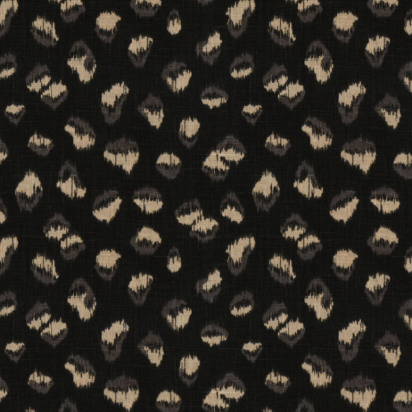 Lee Jofa Modern Designer Kelly Wearstler FELINE - EBONY/BEIGE upholstery fabric swatch for sample-first furniture planning