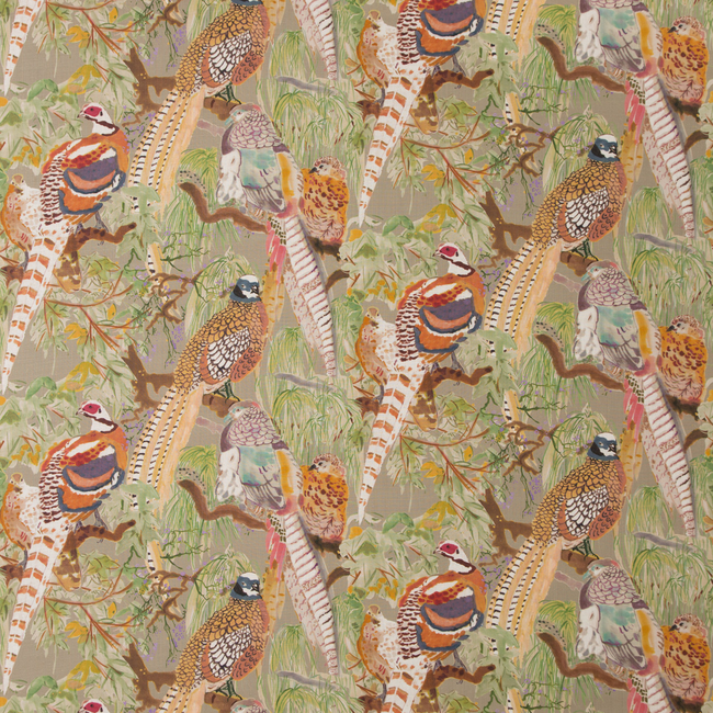 MULBERRY BOHEMIAN ROMANCE GAME BIRDS LINEN - STONE/MULTI FD269.K102.0