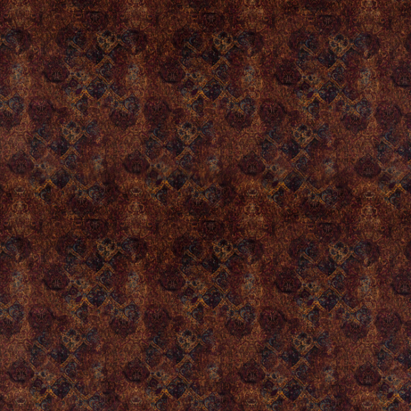 MULBERRY BOHEMIAN TRAVELS BOHEMIAN VELVET - FIG/SIENNA upholstery fabric swatch for sample-first furniture planning