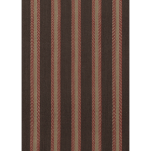 Mulberry Festival Chester Stripe - Woodsmoke/russet upholstery fabric swatch