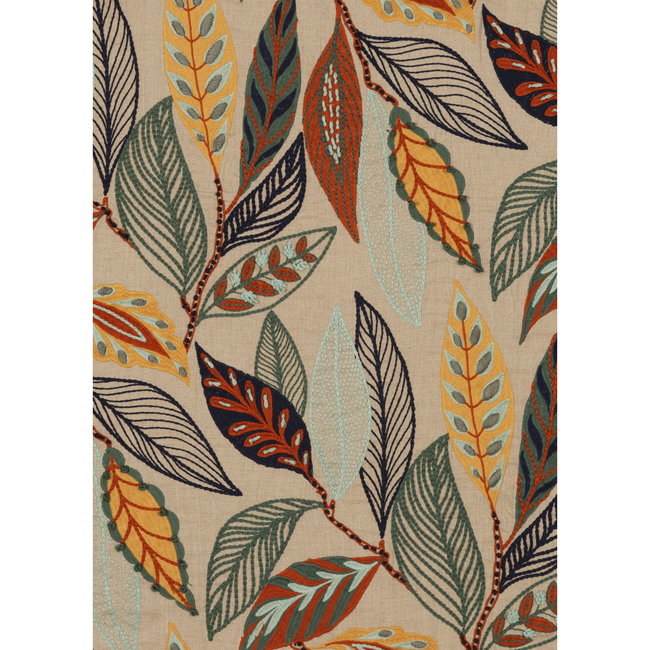 MULBERRY FESTIVAL FOREST LEAVES - INDIGO/TEAL FD766.H43.0