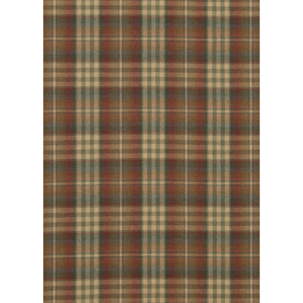 MULBERRY FESTIVAL NEVIS - RED/GREEN upholstery fabric swatch for sample-first furniture planning
