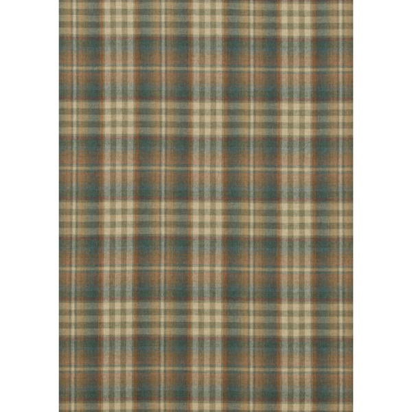 MULBERRY FESTIVAL NEVIS - TEAL/RUSSET upholstery fabric swatch for sample-first furniture planning
