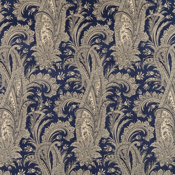 MULBERRY HEIRLOOM HEIRLOOM PAISLEY - MIDNIGHT BLUE upholstery fabric swatch for sample-first furniture planning