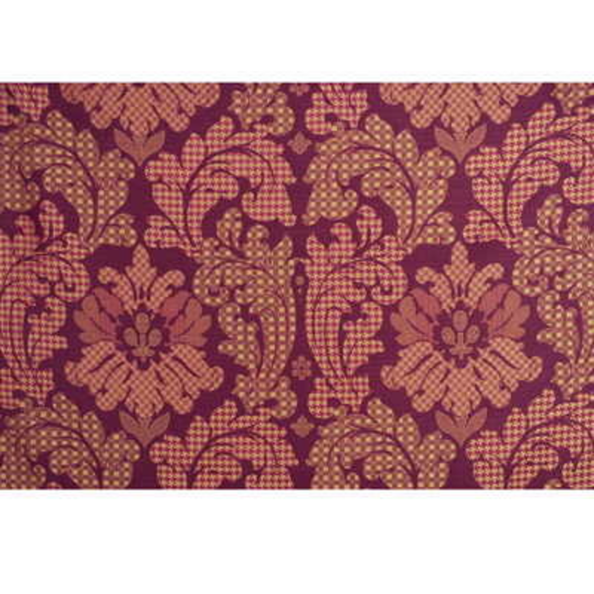 MULBERRY LIVING LEGENDS PATCHWORK DAMASK SILK - RED/GOLD FD591.V102.0 - Limited Stock