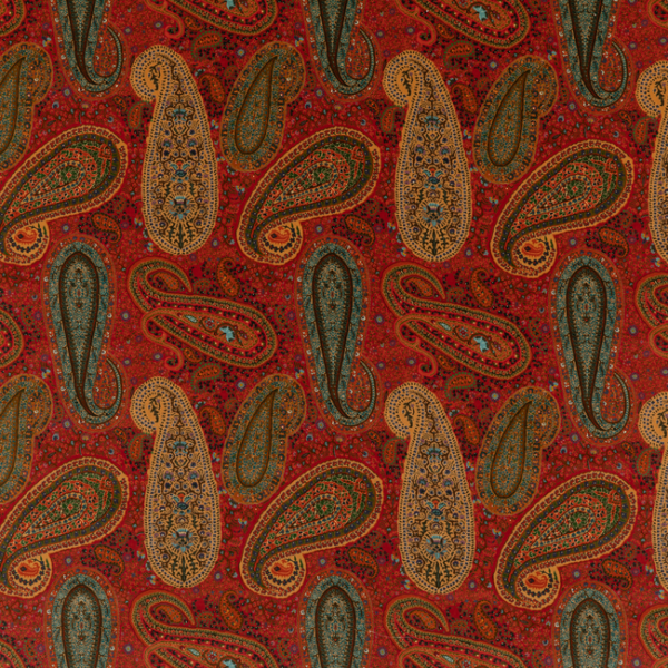 MULBERRY LONG WEEKEND PEREGRINE PAISLEY VELVET - TEAL/RED FD2002.R52.0