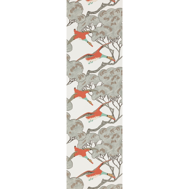 MULBERRY MODERN COUNTRY FLYING DUCKS - CORAL/CLAY FG090.J87.0